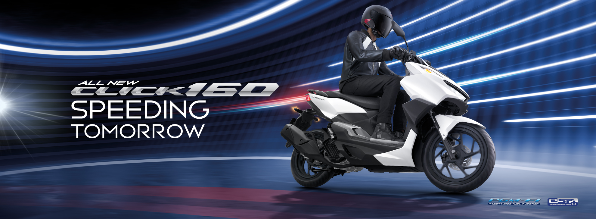 All New Honda CLICK160 នាំមកនូវនិយមន័យថ្មីទាំងស្រុង!!! ក្រុម​ហ៊ុន NCX​ ដែលជា​ក្រុមហ៊ុននាំចូល និងចែកចាយផ្តាច់មុខនូវផលិតផលរបស់ Honda ជាច្រើនប្រភេទដើម្បីបំពេញរាល់សេចក្តីត្រូវការរបស់អតិថិជននៅក្នុង​ព្រះរាជាណាចក្រកម្ពុជា ប្រកបដោយគុណភាពខ្ពស់ និងបច្ចេកវិទ្យាឈានមុខគេរួមមានដូចជា៖ ម៉ូតូ Honda រថយន្ត Honda និងម៉ាស៊ីនកសិឧស្សាហកម្ម Honda ដោយមានការទន្ទឹងរង់ចាំពីសំណាក់អតិថិជនជាច្រើននៅទូទាំងប្រទេស និងដើម្បីឆ្លើយតបទៅនឹងតម្រូវការជាក់ស្តែង ក្រុមហ៊ុនបានធ្វើការដាក់លក់ជាផ្លូវការនូវម៉ូតូម៉ាក Honda CLICK160 “SPEEDING TOMORROW” ស៊េរីថ្មី ជាមួយនឹងរូបរាងបែបស្ព័រគ្រប់ជ្រុងជ្រោយ ហំលើសគេ និងកាន់តែរំជើបរំជួលជាមួយកម្លាំងម៉ាស៊ីន160cc រួមទាំងបច្ចេកវិទ្យាហុងដាលំដាប់ពិភពលោក eSP+​​ ផ្តល់ថាមពលដ៏អស្ចារ្យគ្មានគូប្រៀបគ្រប់ដងវិថី។